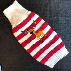 NWT Doggie Christmas Sweater comfortable Knit embroidered.